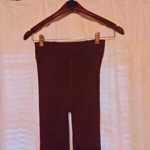 Burgundy fleece lined leggings by Time and Tru